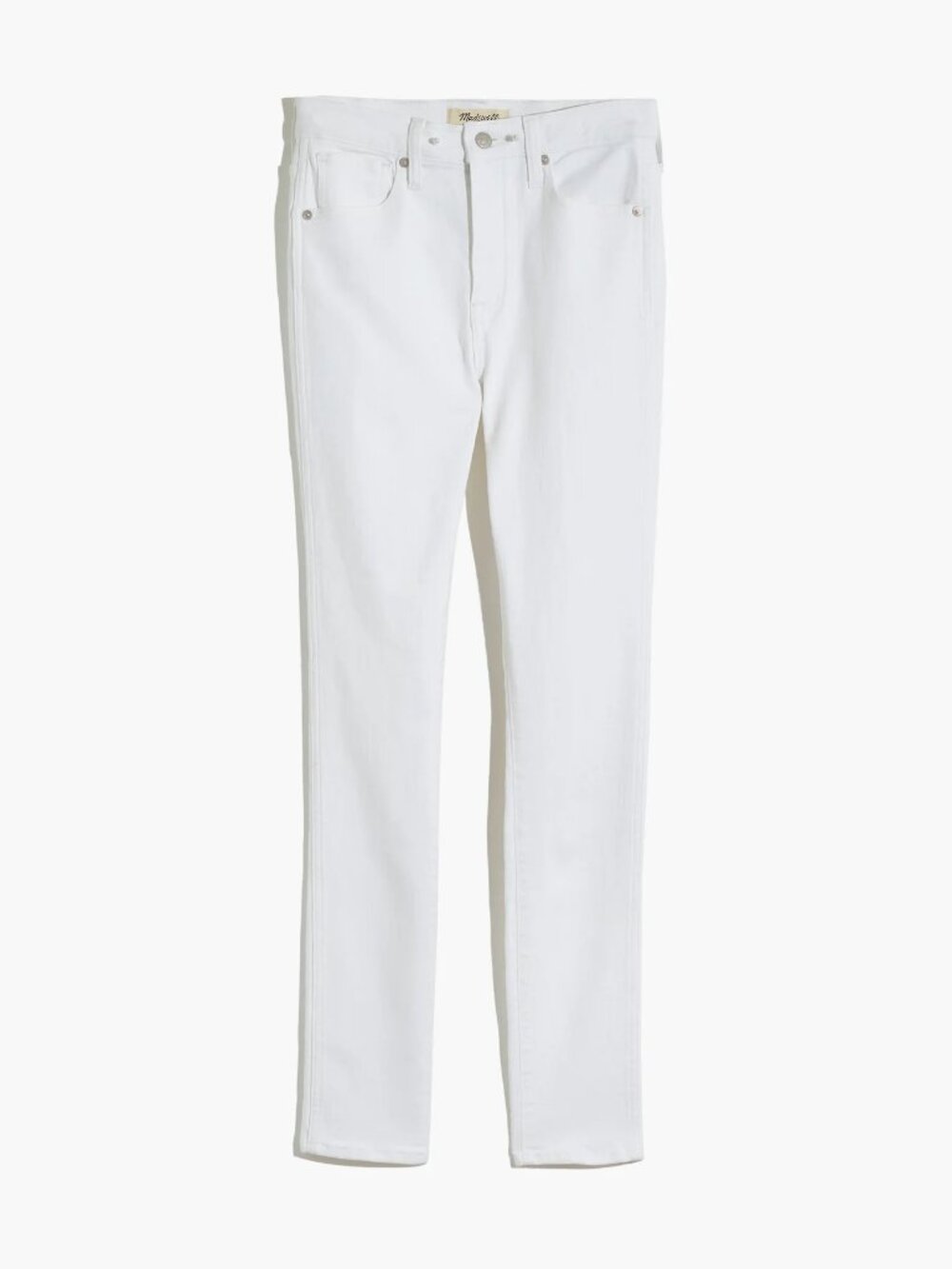Madewell 10" High-Rise Skinny Jeans in Pure White